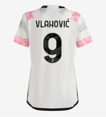 Juventus Dusan Vlahovic #9 Replika Udebanetrøje Dame 2023-24 Kortærmet